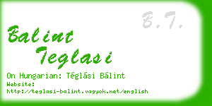 balint teglasi business card
