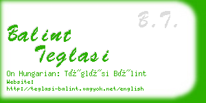 balint teglasi business card